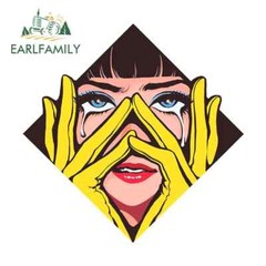 EARLFAMILY 5.1″ Beautiful Girl Eye Strip Car Stickers Graphics Creative Decals
