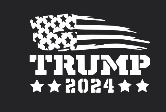 Die Cut Vinyl Decal – President Donald Trump – 2024 Maga Make America Great