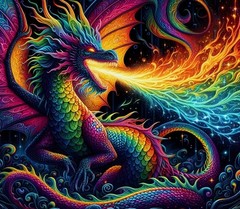 Beautiful Dragon Phone Sticker (2 Inch) Waterproof RPG DnD Fantasy Colorful