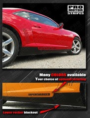 Chevrolet Camaro Lower Rocker Panel Blackout Stripes 2010 2011 2012 2013