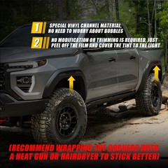 4PCS Precut Side Marker Light Blackouts Vinyl Overlay For 2023-2025 GMC Canyon