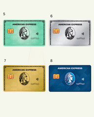 CUSTOMIZABLE AMERICAN EXPRESS Credit Card Sticker