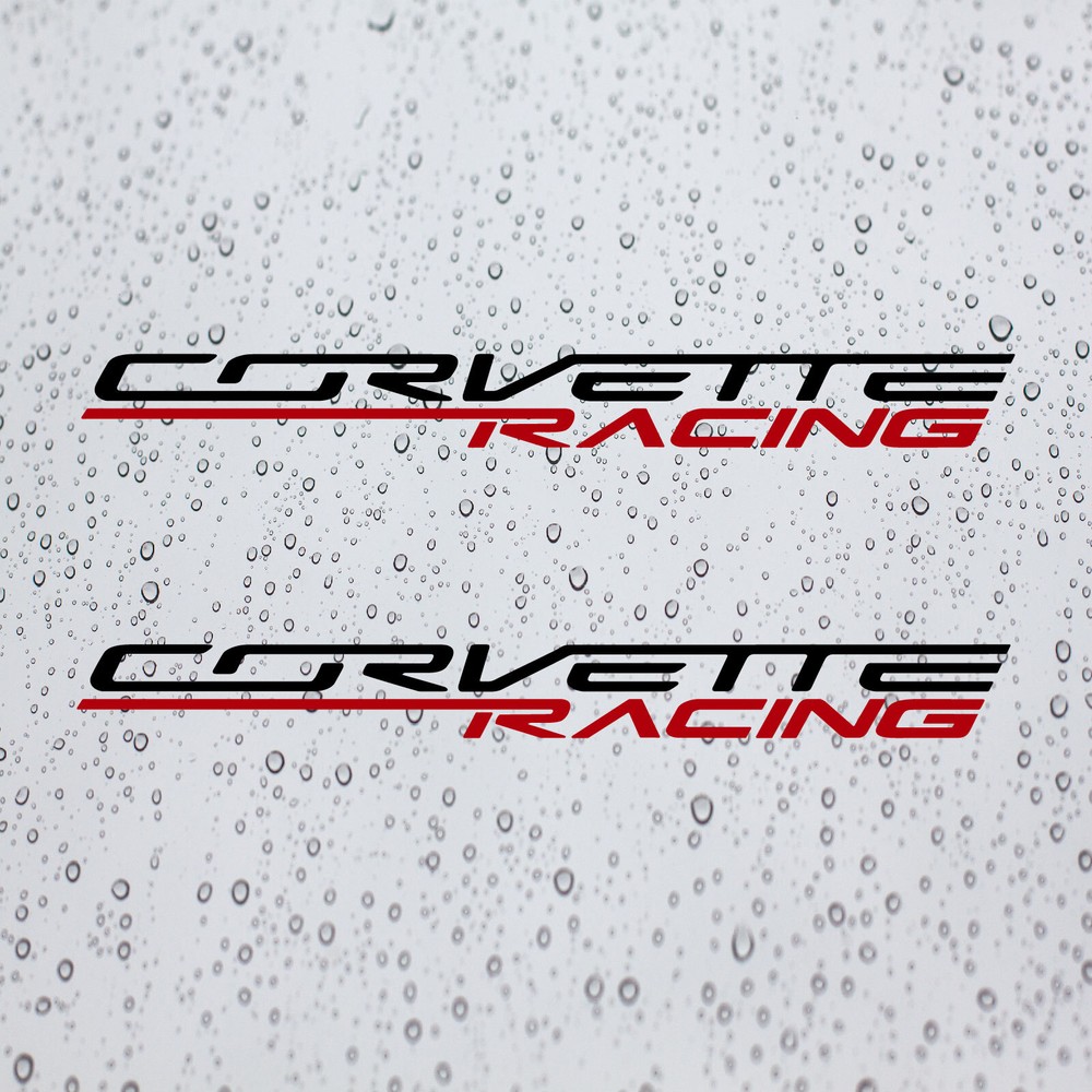 Pair Corvette Racing Combo-Color Decal Vinyl Sticker for Corvette Racing Cars