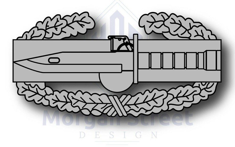 Combat Action Badge Decal Car Truck Yeti Various Sizes