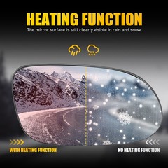 Mirror Glass Replacement Heated w/ Backing Left or Right for Mercedes-Benz CLK55