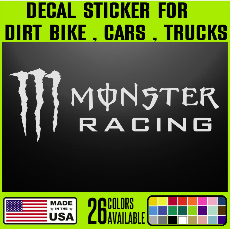 M0NST3R RACING – Off Road ATV Racing Decal Sticker Dirt Bike Motocross Car