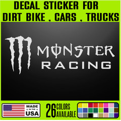 M0NST3R RACING – Off Road ATV Racing Decal Sticker Dirt Bike Motocross Car