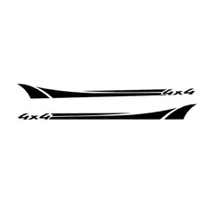 2x Black Car Truck Side Door Vinyl Decal 4×4 Racing Style Graphics Decor Sticker