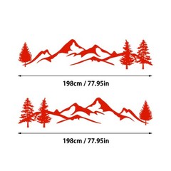 2Pcs Car Sticker Vinyl Forest Graphic Car Decor Waterproof for Camper RV Truck