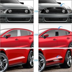 GRTHTATI 2IN X 30FT Gloss Black Vinyl Wrap for Chrome Delete Window Trim Car Doo