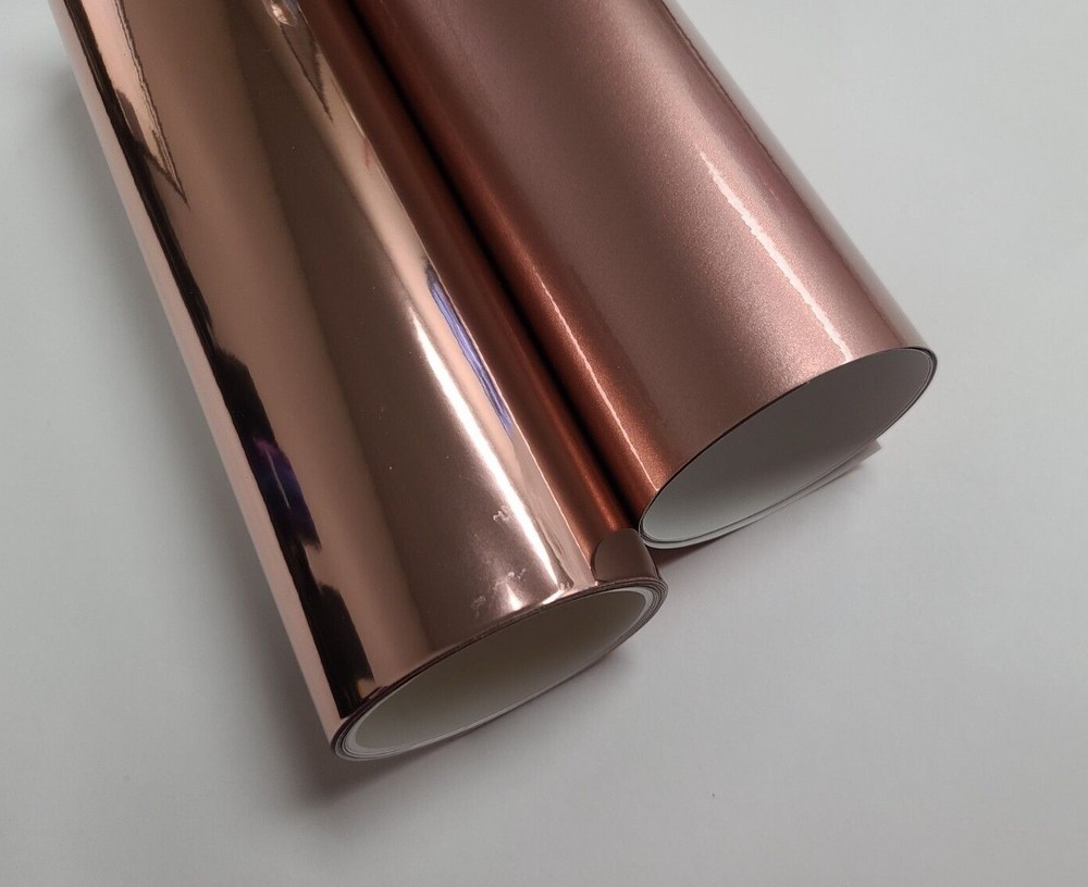 Chrome Gloss Metallic Rose Gold Vinyl Car Auto Wrap Sticker Decal Film Roll
