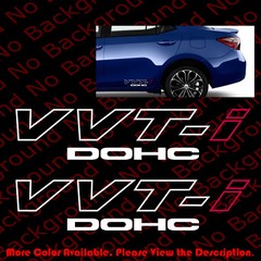 2 pieces x VVT-i VVTI DOHC Vinyl Die Cut Decals for Fender Windows Racing TY004