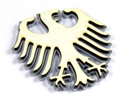 German eagle chrome car emblem Deutschland Germany sticker badge bike auto 2.25″