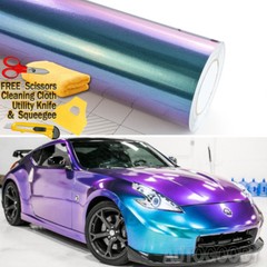 60″ x 60″ Gloss Metallic Chameleon Purple Teal Vinyl Film Wrap Air Bubble Free