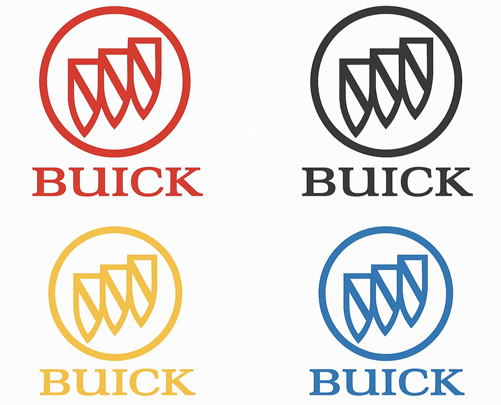 Buick Center Cap to windshield size premium vinyl sticker decal multi colors