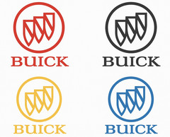 Buick Center Cap to windshield size premium vinyl sticker decal multi colors