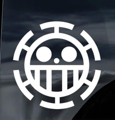 One Piece Jolly Roger Decal Vinyl Sticker Auto Car Truck Wall Laptop White 5″