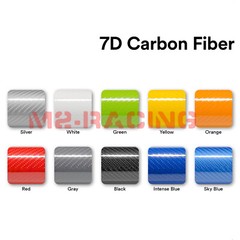 7D Carbon Fiber Black High Gloss Auto Vinyl Wrap Sticker Sheet Film Decal DIY 6D