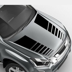 2X Black Stripes Stickers Decal Decoration Vinyl For Car Racing Side Body Hood