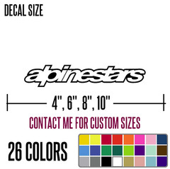 ALPINESTAR – Off Road ATV Racing Decal Sticker Dirt Bike Motocross 4 Wheel – R8