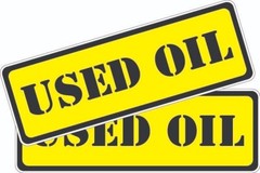 1 Pair (2) Used Oil Container Decal Sticker 2.0″ x 6.0″ p215 Free Same Day Ship