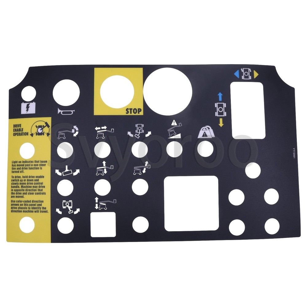 Platform Control Panel Decal 72081 72081GT For Genie Z-34/22 Z-34/22N Z-30/20N