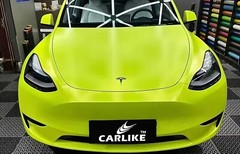 5x56FT Electro Metallic Satin Fluorescen Yellow Wrap – Premium Quality Car Film