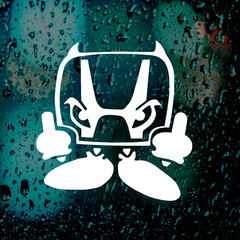 Honda Logo Devilman Vinyl Decal JDM Funny Euro Sticker For Civic S2000 VTEC Sign