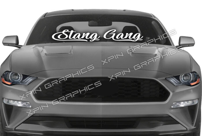 Stang Gang Windshield Banner Sticker Decal Fits Ford Mustang Car