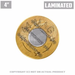 1 Custom Thick Laminated Glossy 4″ 3M Premium Decal Sticker BRASS 44 MAG PRINT