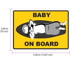 Pack Vinyl Baby On Board & Proud Mom Dad Car Decal Weather Resistant Sticker