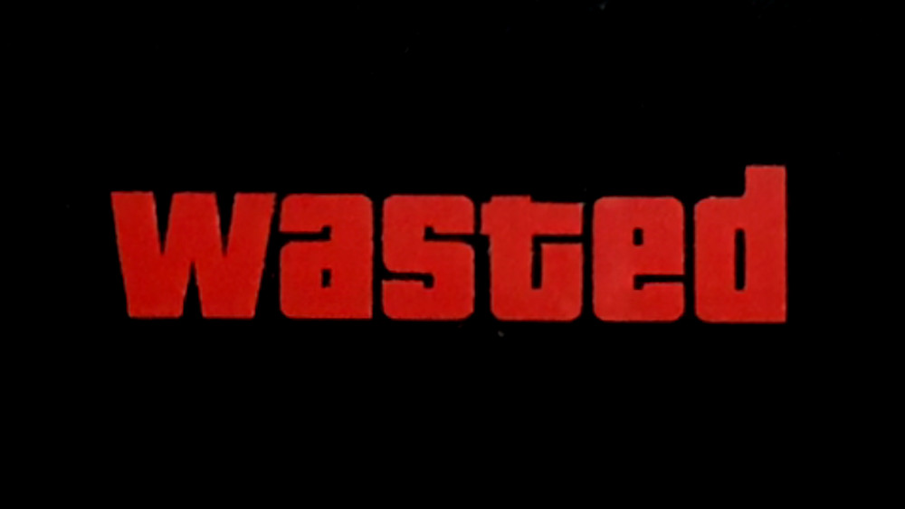 Wasted GTA style RED vinyl decal for car windows weatherproof 1.5 x 6.5 inch USA