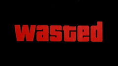 Wasted GTA style RED vinyl decal for car windows weatherproof 1.5 x 6.5 inch USA