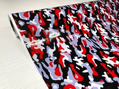 Red Black White Gray Glossy Camouflage Vinyl Car Wrap Sheet +Tools(2 feet & up)