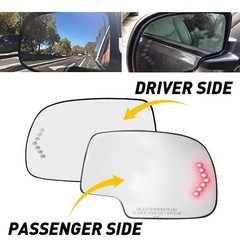 1/2Pair Side Heated Glass Mirror w/ Turn Left Signal & Right for Chevy GMC Cadil