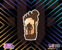 BIGFOOT GUN SASQUATCH USA STICKER DECAL LMNTED VINYL LAPTOP FREE GIFT