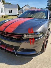 Red Eye Scar Mark Scratch Shape Decals For Car Headlight Headlamp Decoration