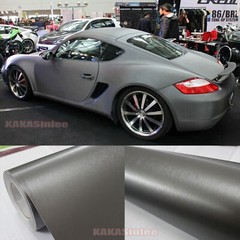 50FT X 5FT Car Wrap Matte Brushed Texture Steel ALUMINUM Vinyl Sticker Grey US