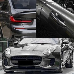 Liquid Metal Tungsten Gray 5FTx50FT PET Vinyl Wrap Self-Adhesive Air Release