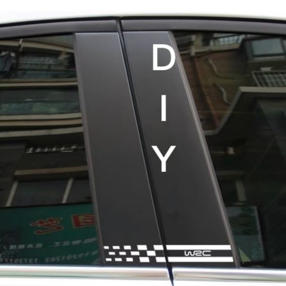 2pcs customized Car Center Pillar Sticker B-pillar Protective Film