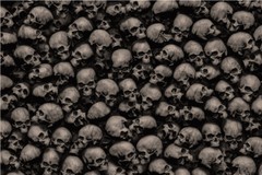 Beige 3D Skulls Pile 24×36 Graphic Decal Vinyl Scooter Bike Motorcycle Car Wrap