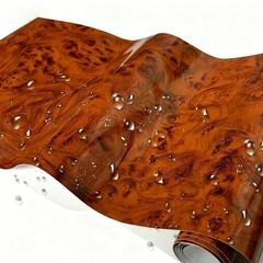 Car Interior Wood Grain Textured Glossy Vinyl Wrap Sticker DIY Decal Sheet Film