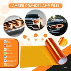 Car Window Film Amber Orange Light Tint Film for Shading Protection Wateproof