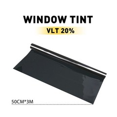 VLT 20% Roll Uncut 20″ x 10FT Window Tint Film Charcoal Black Car Glass Office