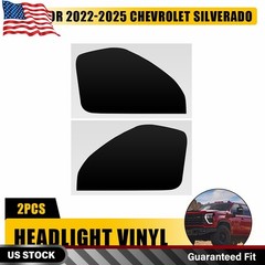 For 2022-2025 Chevrolet Silverado Smoked Headlight Side Marker Vinyl Tint Decals