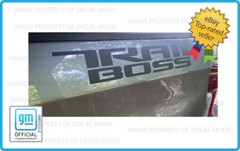 Set of 2: Silverado TRAIL BOSS decals side stickers graphic matte black blackout