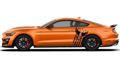 Eagle USA Flag Hood Door Vinyl Decal Racing Stripes (Fits Ford Mustang Cobra)