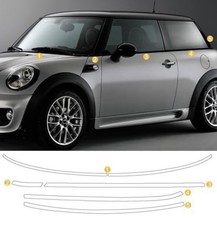 Stainless Steel Beltline Chrome Delete For Mini Cooper R56