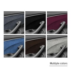 Matte Suede Fabric Vinyl Wrap Car Interior Door Panel Trim Sticky Back Film Kits