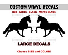2 Tennessee Walking Horse Stickers Mirrored Show Horse DecalsTrailer Truck Barn.